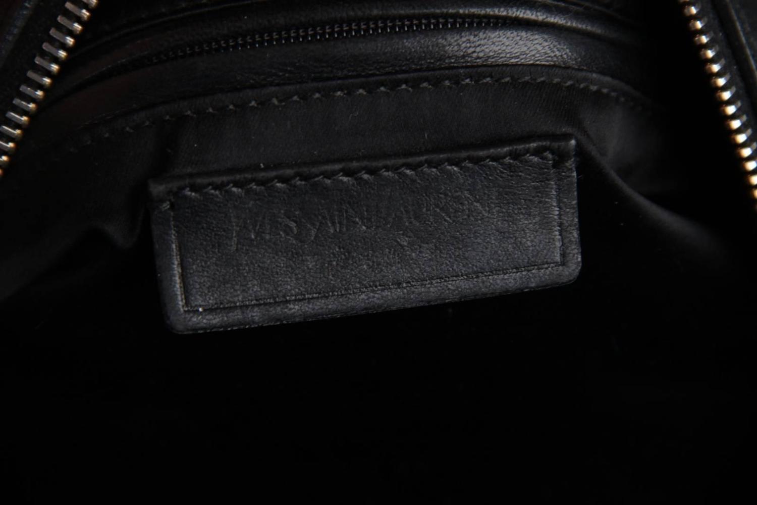 YVES SAINT LAURENT Black Leather MUSE Soft Doctor Bag TOTE Bowler ...  