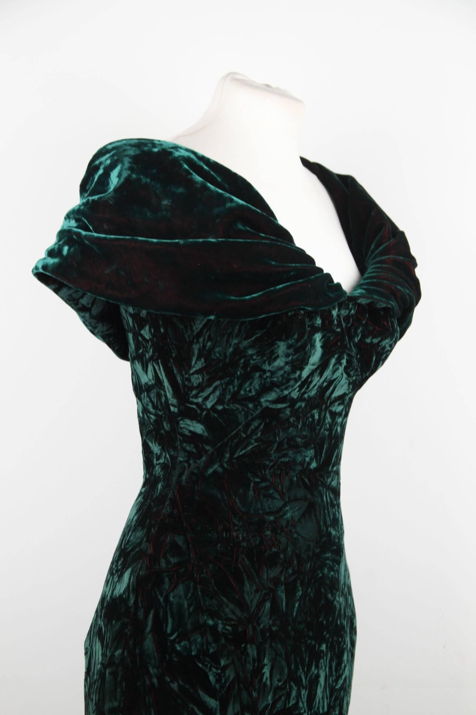 green velvet off shoulder dress