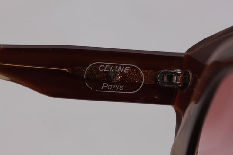 CELINE PARIS vintage rare Peach Acetate SUNGLASSES G11 ...