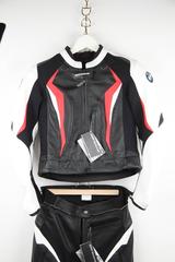 BMW MOTORRAD Leather LADIES  Black & Red MOTORCYCLE SUIT Jacket & Trousers Sz 40