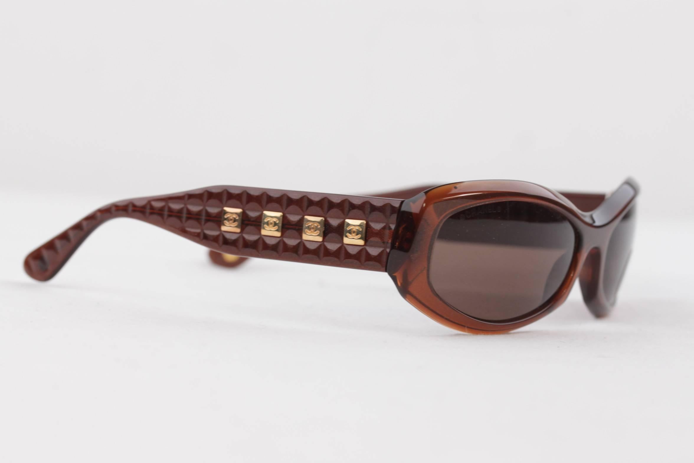 CHANEL Brown SUNGLASSES 5029 c.612 56/18 135 Women QUILTED Frame w/CASE &  SERIAL