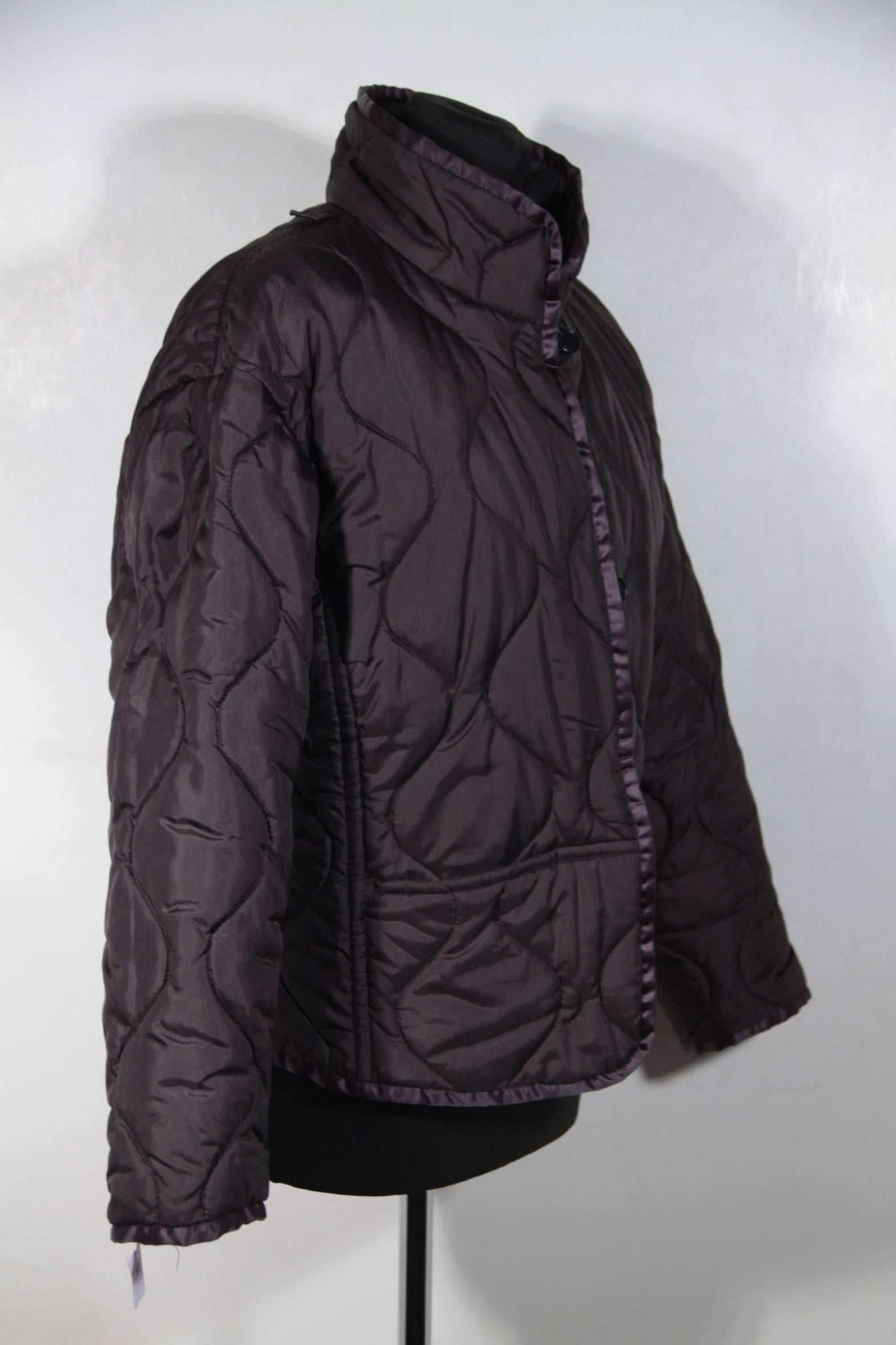 ISSEY MIYAKE Black QUILTED Poly Fabric PADDED JACKET Puffer SIZE S In Excellent Condition In Rome, Rome