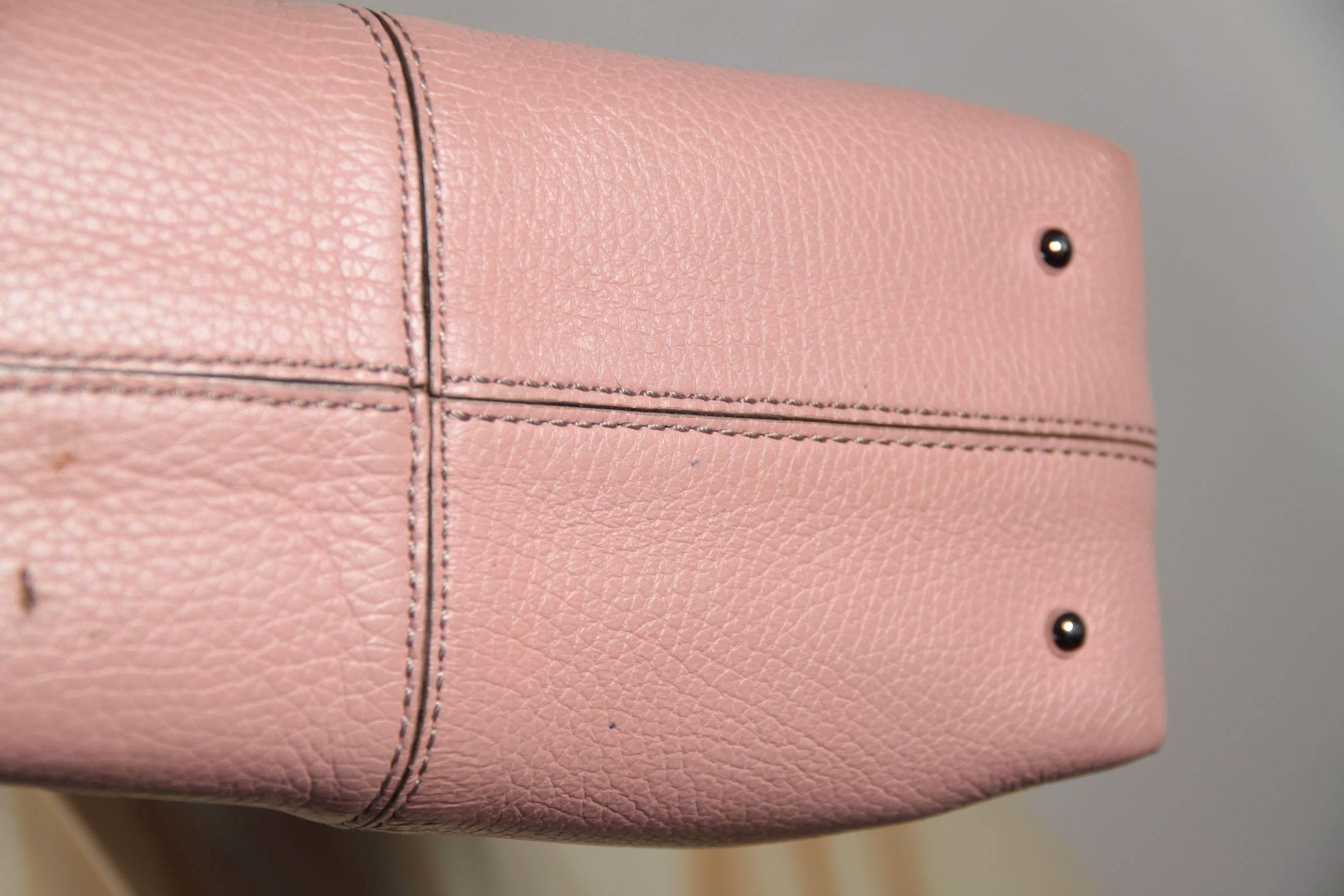 Women's TOD'S Italian Pink Pebbled Leather Small NEW D BAG Handbag TOTE Shoulder Bag