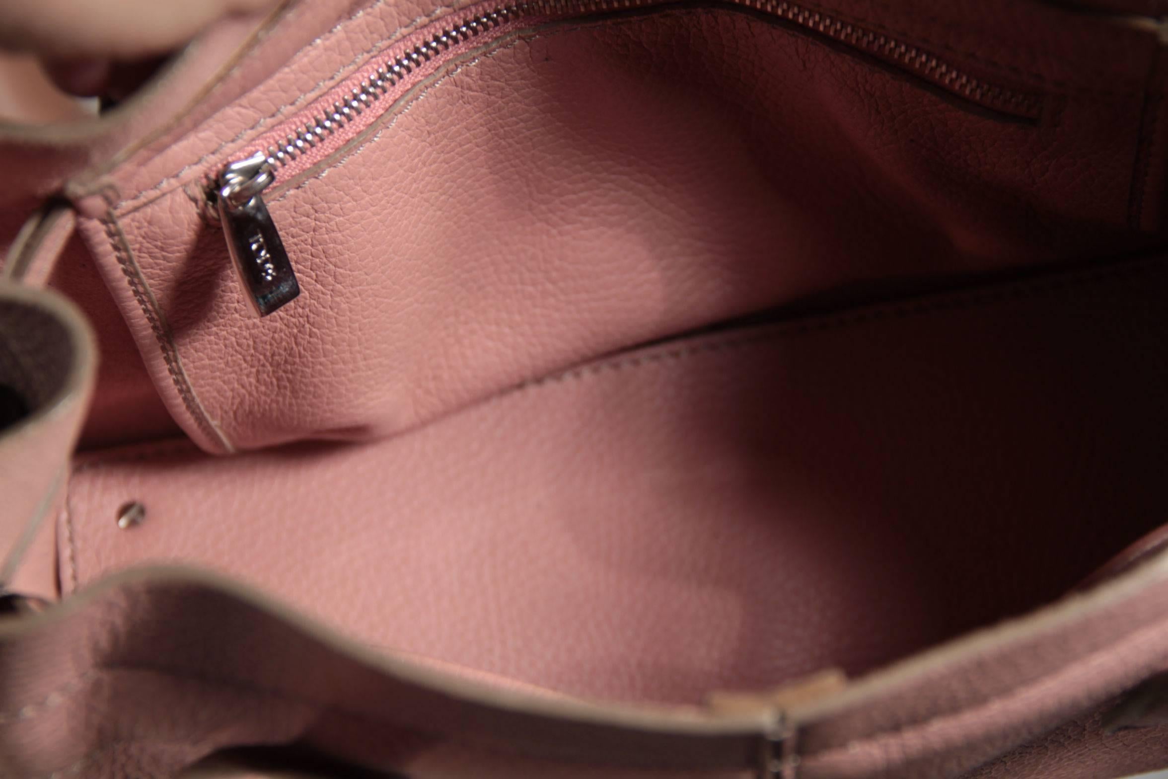 TOD'S Italian Pink Pebbled Leather Small NEW D BAG Handbag TOTE Shoulder Bag 1