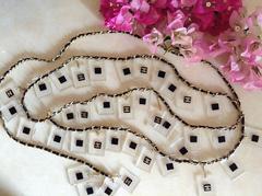 VINTAGE Chanel ✿*ﾟULTRA RARE 1994A Lucite Lambskin Chain Necklace Belt