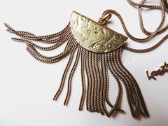 NEW YSL ✿*ﾟYves Saint Laurent Copper Tassel Ex Long Necklace