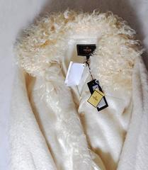 NWT FENDI ✿*ﾟNEW Shimmering Mongolian Fur Mohair Wool Cotton Lining Long Coat