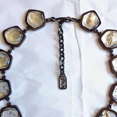 VINTAGE YSL ✿*ﾟ Yves Saint Laurent by Robert Goossens Poured glass Necklace