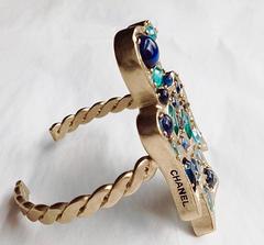 NIB NEW Chanel Robert Goossens Glass LARGE Eagle Cuff Bangle Bracelet