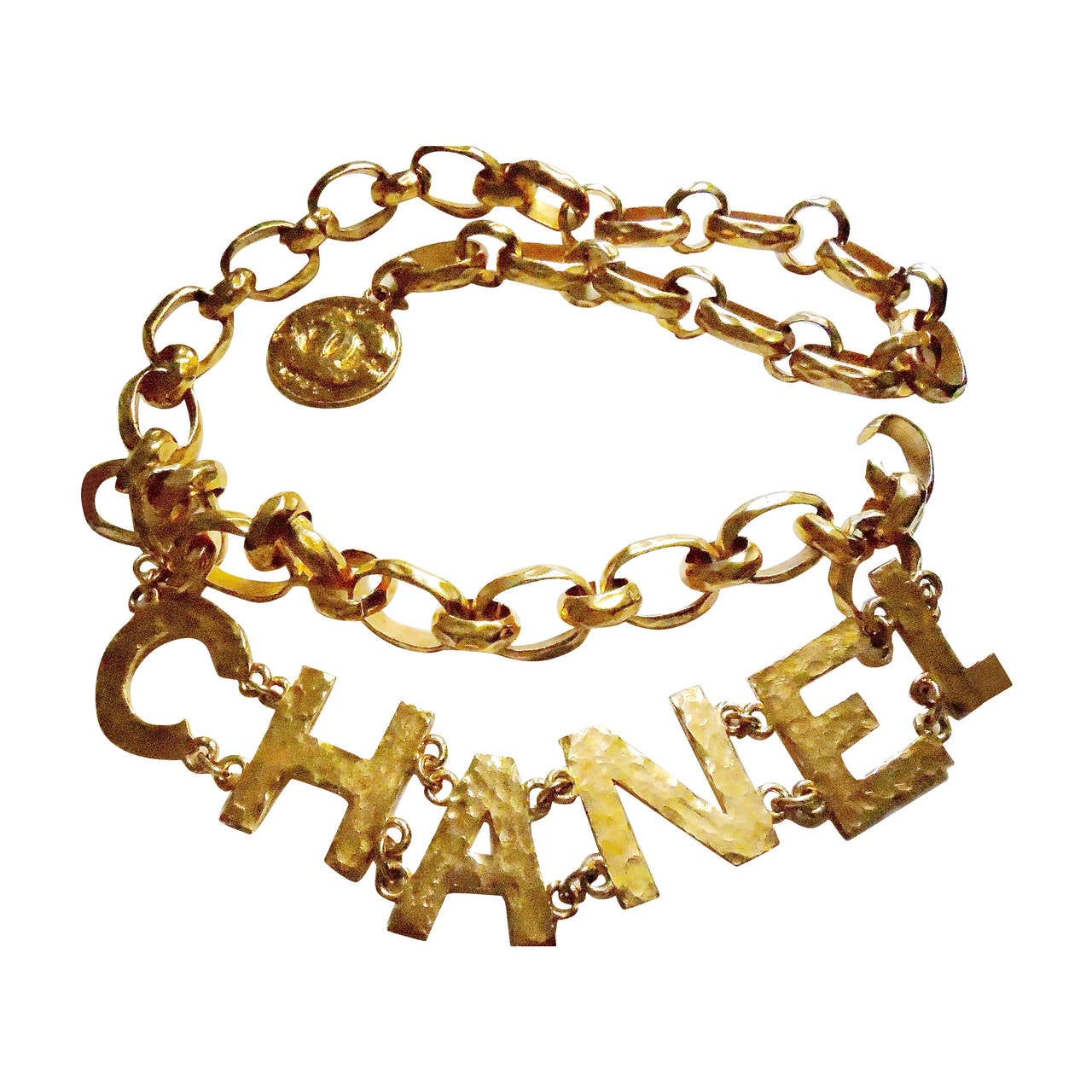 Chanel Vintage Massive Chunky Letter Necklace Belt