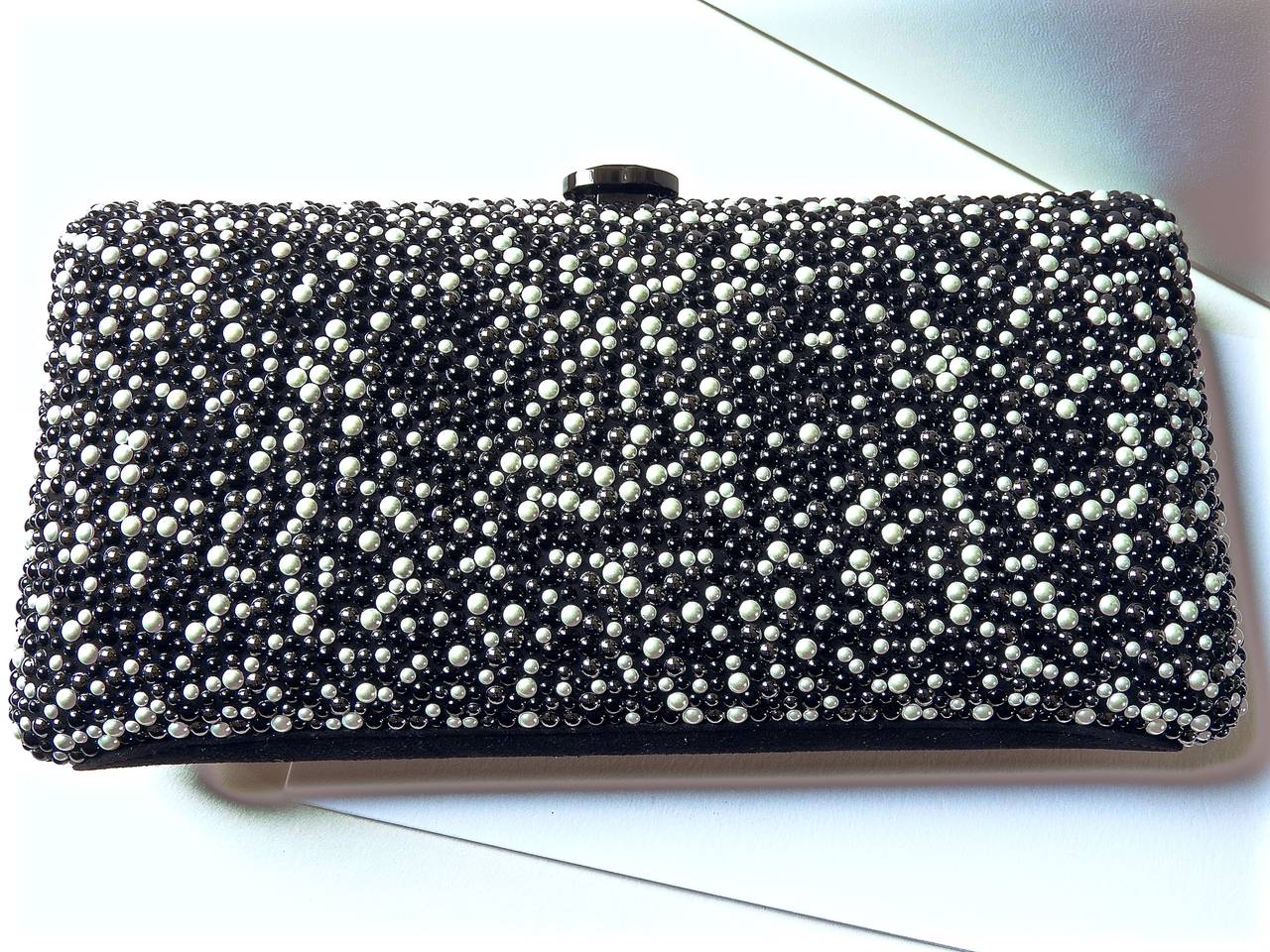Chanel 2014 Bijoux Jewelled Minaudière Pearl Clutch Bag For Sale 5