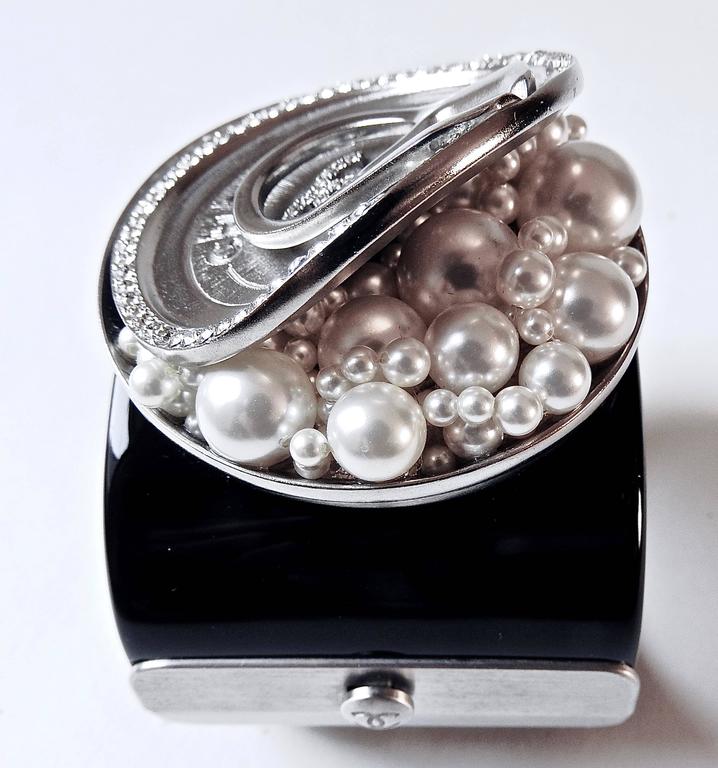 NEW Chanel ✿*ﾟSUPERMARKET GROCERY Caviar / Soda Can Glass Pearl Bangle Bracelet 1