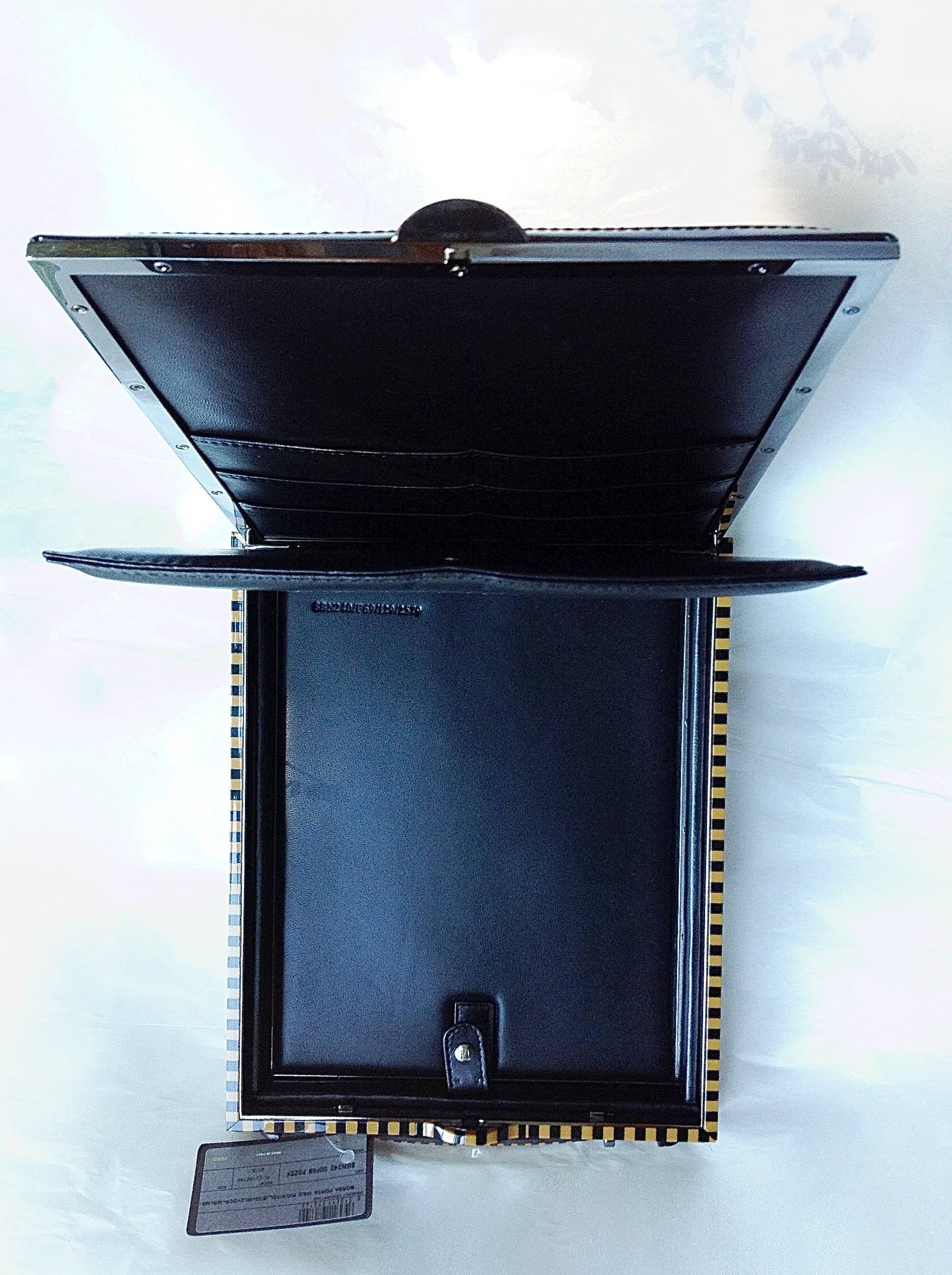 NWT €3700 FENDI ✿*ﾟ2012 Lavish Jewelled Beading iPad Case bag clutch Briefcase For Sale 2