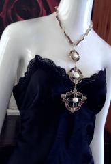 MINT ✿*ﾟ" SHOWSTOPPER " Shimmering Burgundy  MONTE CARLO Gripoix Glass Necklace