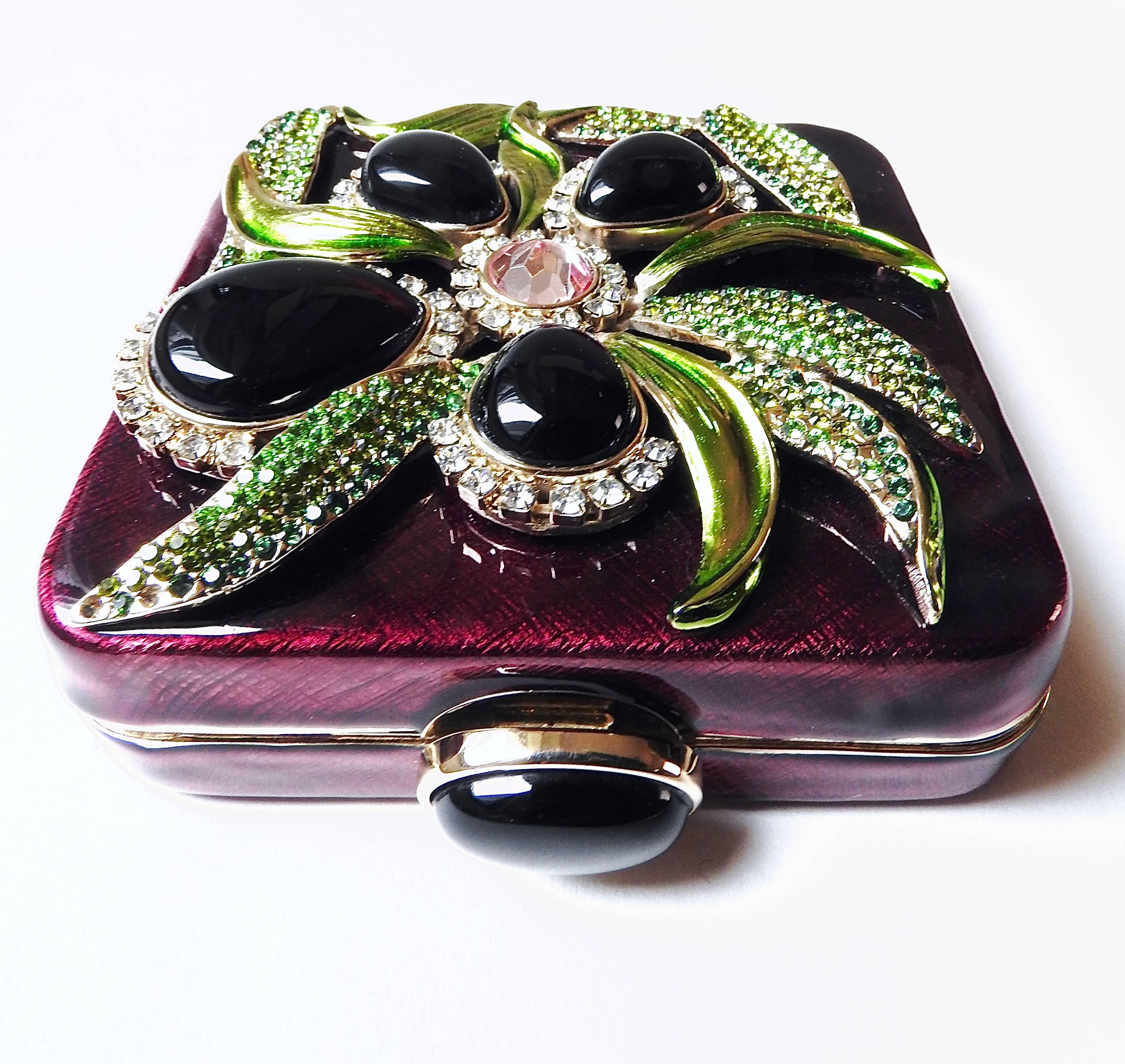 Yves Saint Laurent ✿*ﾟ2004 Tom Ford Jeweled Glass Cigarette Clutch Case YSL 2