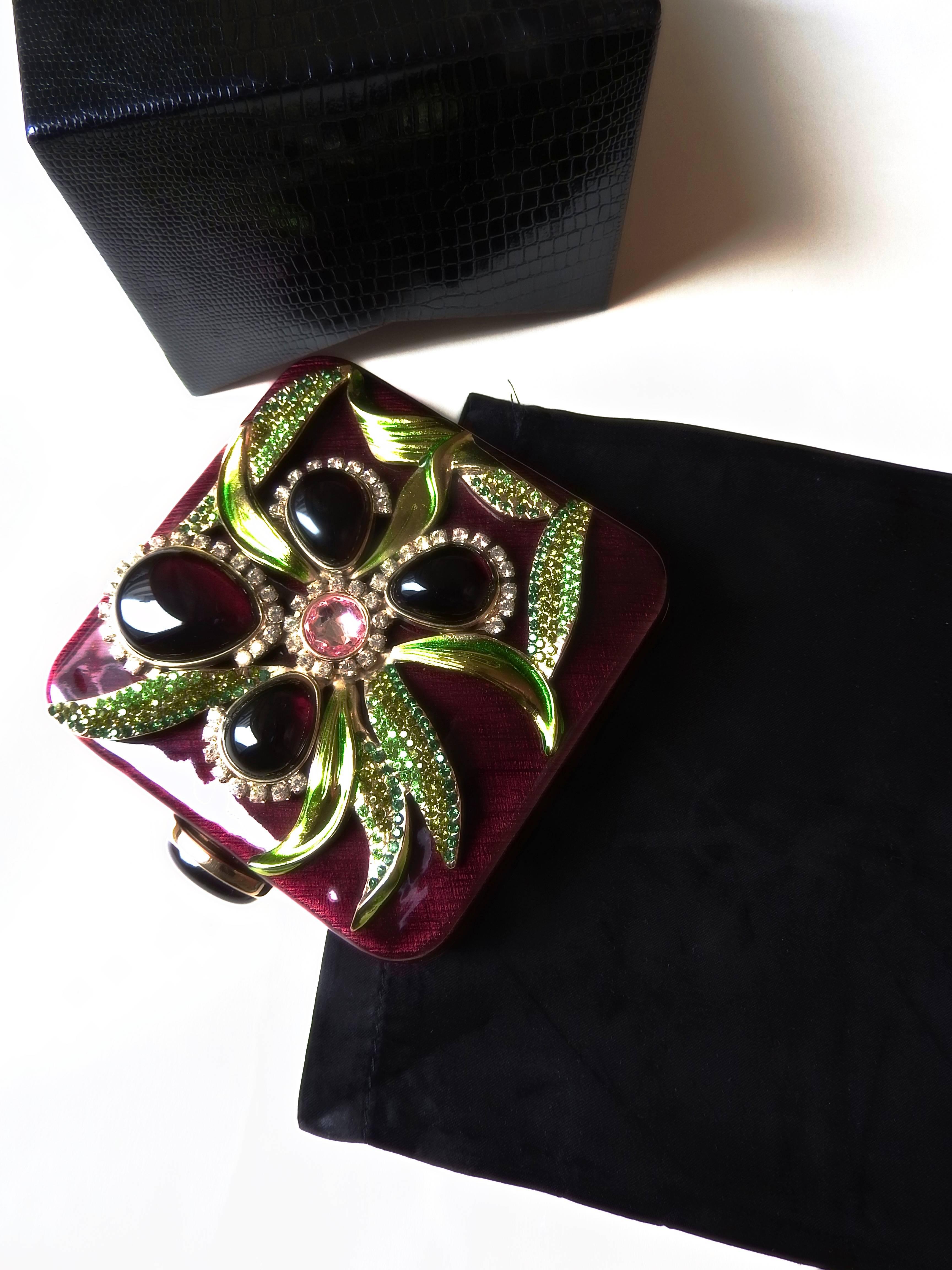 Yves Saint Laurent ✿*ﾟ2004 Tom Ford Jeweled Glass Cigarette Clutch Case YSL 5