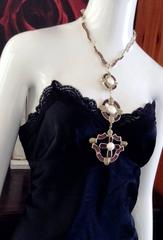 NEW Chanel ✿*ﾟ SHIMMERING BRIGHT WINE Monte Carlo EX LONG DROP Brooch Necklace