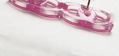 CHANEL  ✿*ﾟ Lucite Pink Ex Large CC Dangle Earrings
