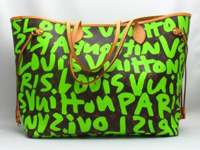 Louis Vuitton LOUIS VUITTON Monogram Graffiti Neverfull GM Tote Bag Orange  M93702 Gold Hardware