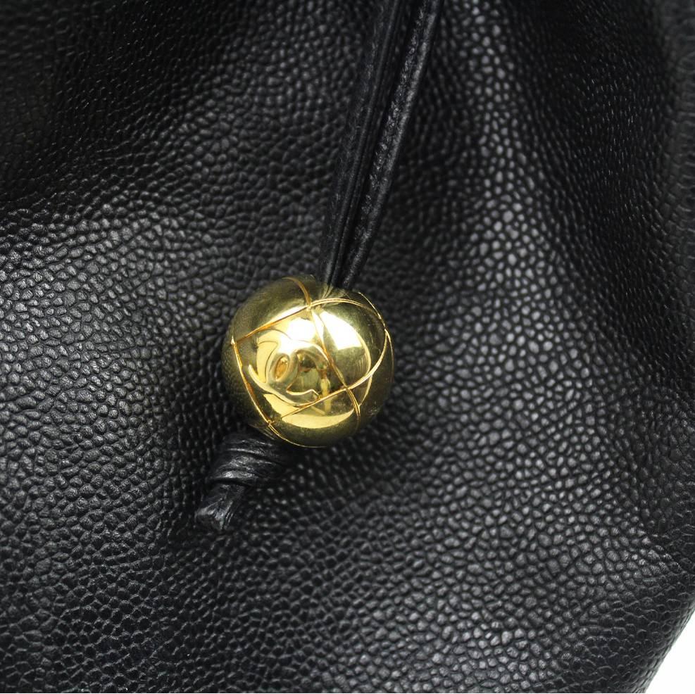 Women's Chanel Caviar Skin Overnighter / Weekender Bag