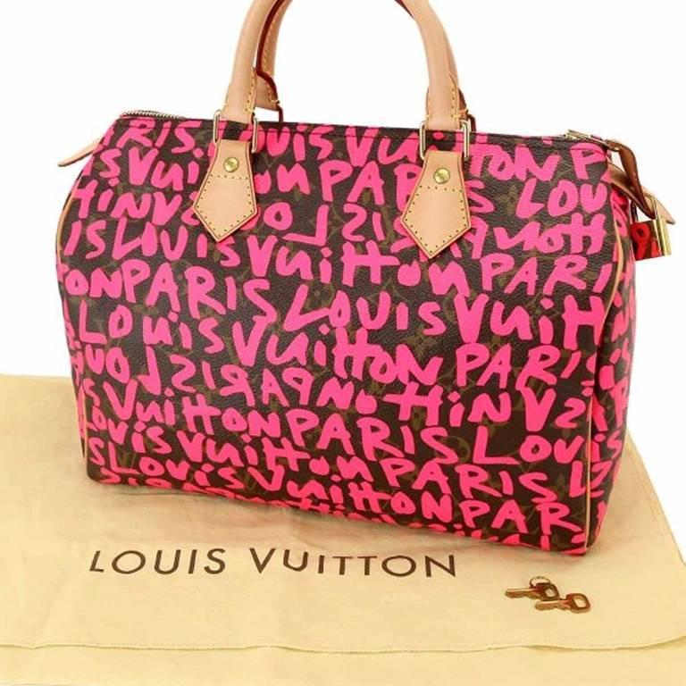 Extremely rare Louis Vuitton graffiti speedy 30, inspired by Stephen Sprouse. Designed by Marc Jacobs. 