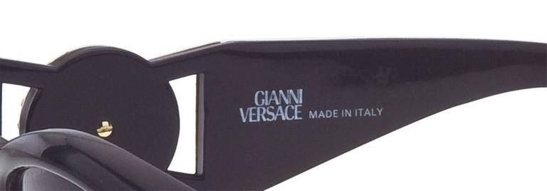 black versace sunglasses with rhinestones