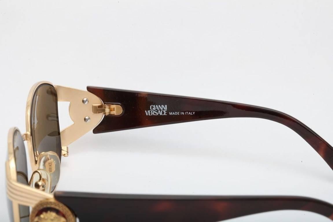 Gray Vintage Gianni Versace Sunglasses Mod S64 Col 030