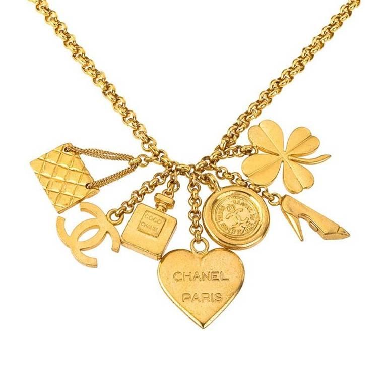 Chanel 7 Lucky Charm Necklace For Sale