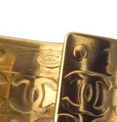 Chanel Massive Gold Bangle With CC