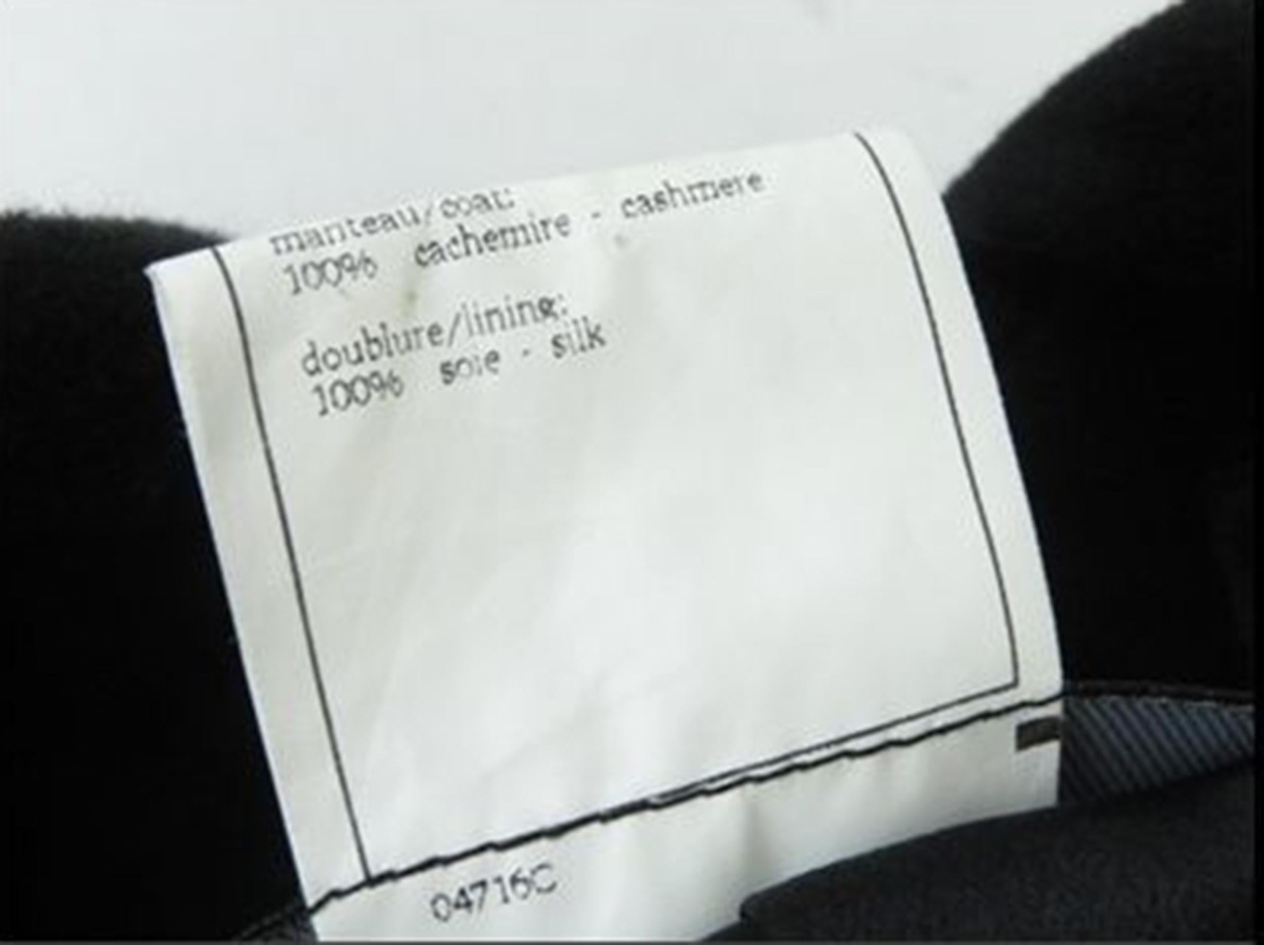 Chanel Black Belted Cashmere Long Coat 8