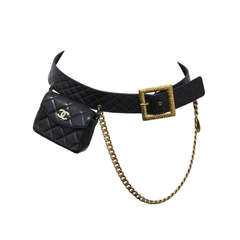 Vintage Chanel Belt with Pack and Gold Chain