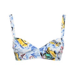 Chanel Blue Print Bra Top