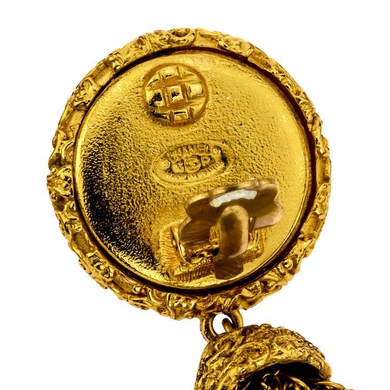 Chanel Mirror and Tassel Earrings
