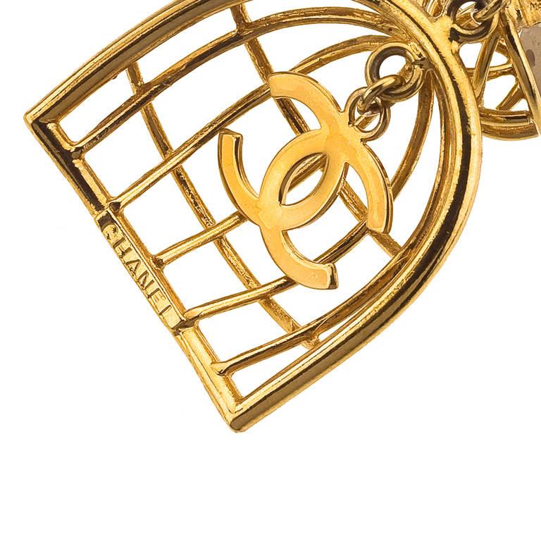 chanel cage earrings