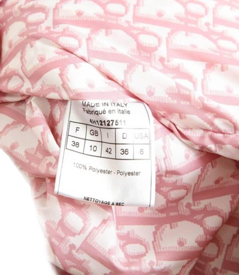 John Galliano for Christian Dior Pink Trotter Logo Puffy Jacket 1