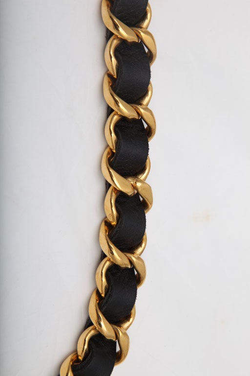 black and gold chain belt