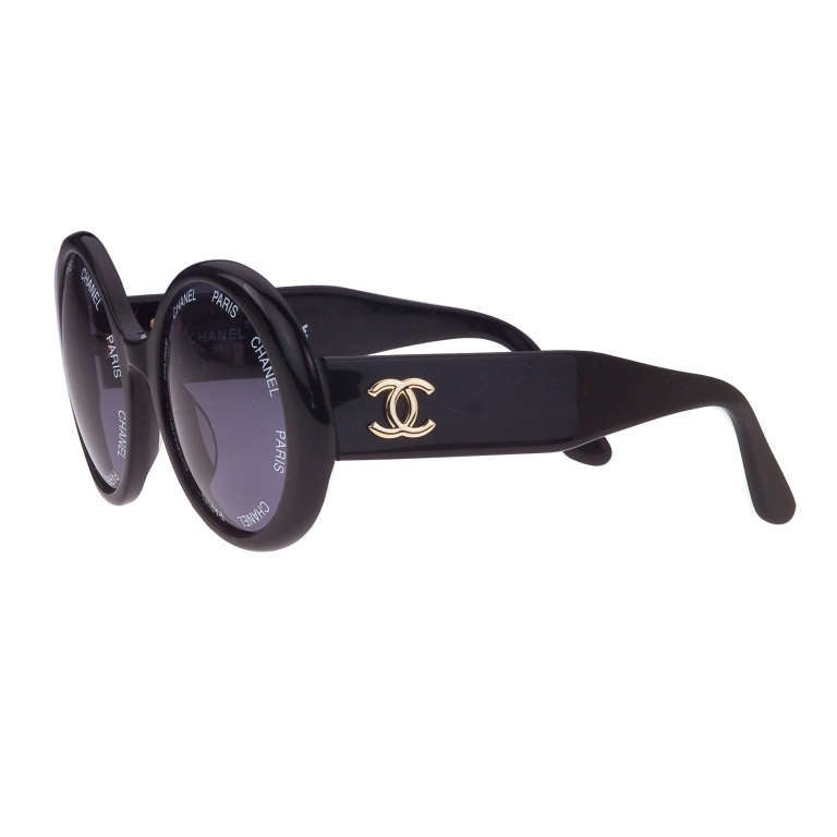 Very rare vintage Chanel round sunglasses surrounded by 