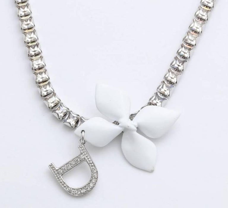 Dior by John Galliano Rhinestone Choker Necklace For Sale at 1stDibs