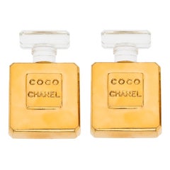 Chanel Vintage "Coco Chanel" Perfume Bottle Earrings