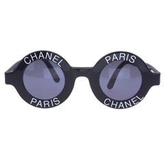 Vintage Chanel 'Chanel Paris' Logo Frame Sunglasses