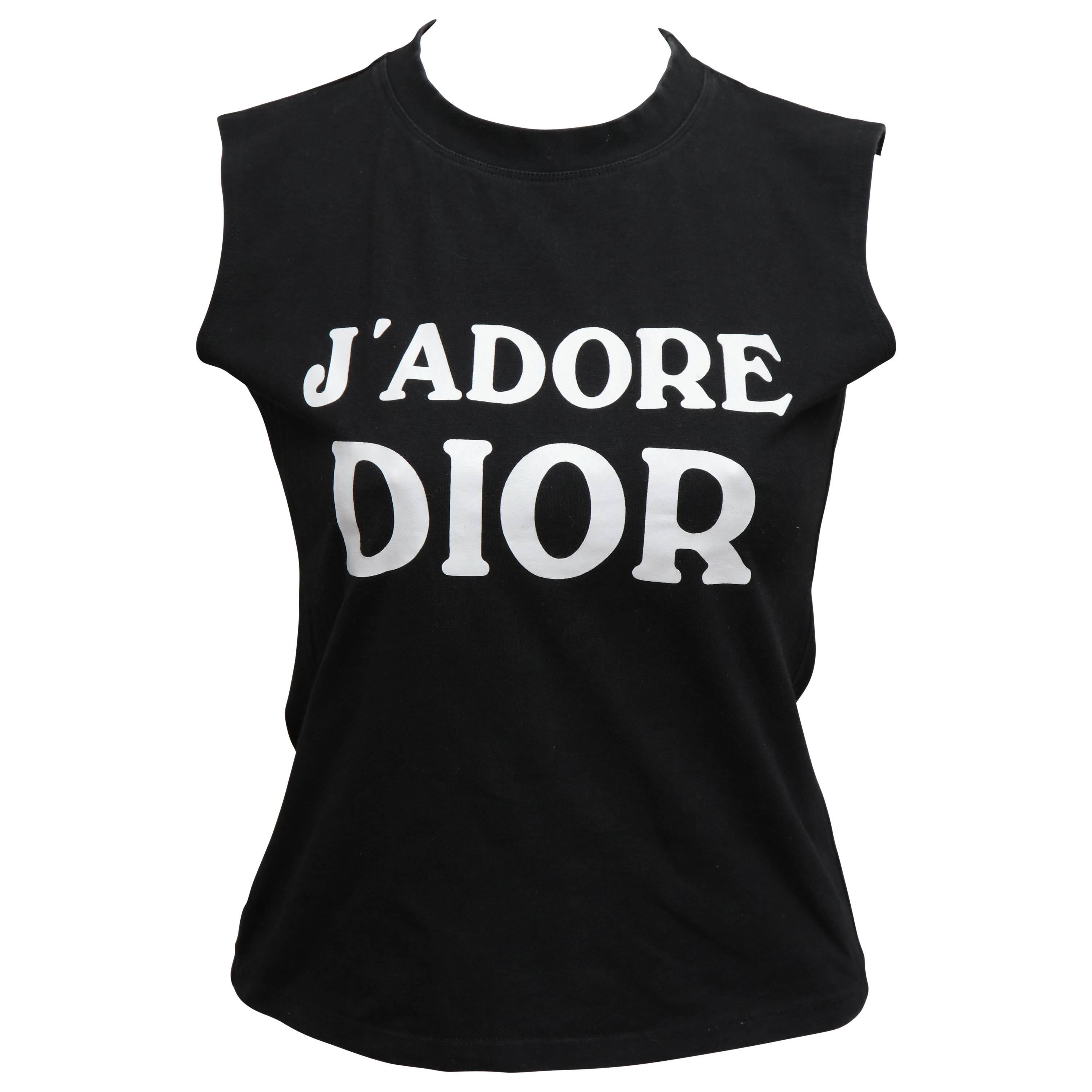 John Galliano for Christian Dior "J'ADORE DIOR" Tank Top T-Shirt at 1stDibs  | j'adore dior tank top, jadore dior tank top, j'adore dior shirt