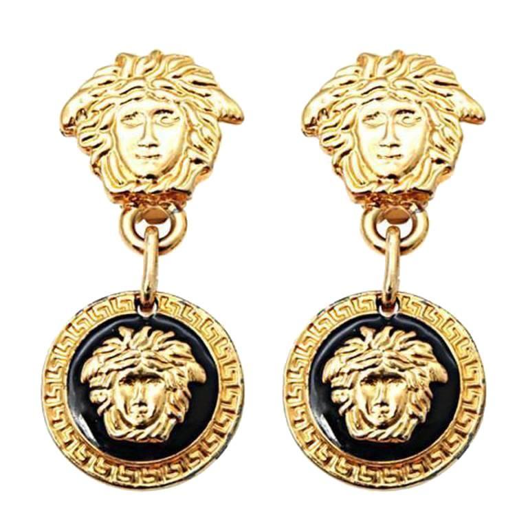 black versace earrings