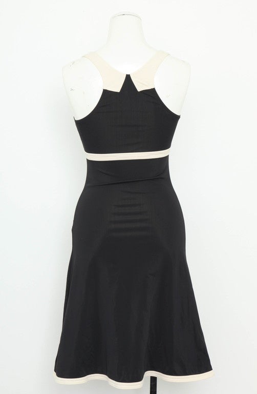 Chanel Black/White Dress with CC Logos at 1stDibs