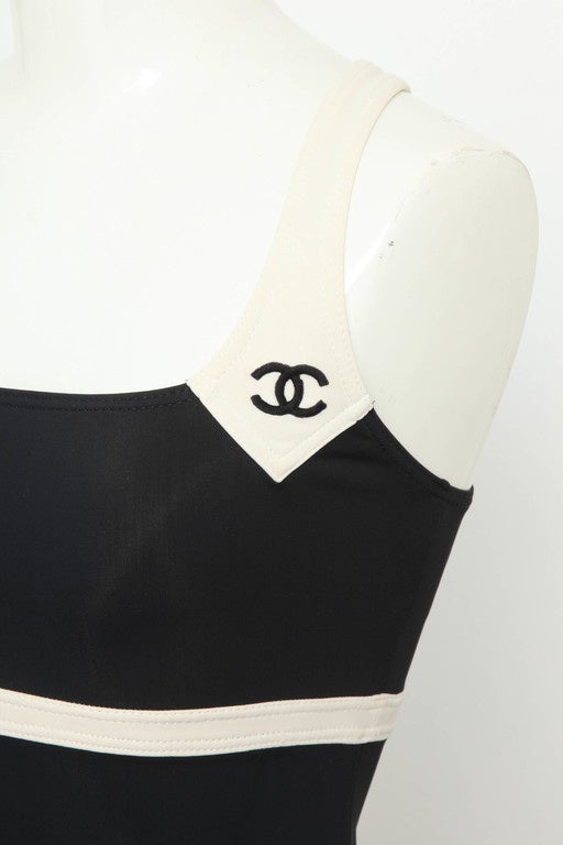 Chanel Black/White Dress with CC Logos 1