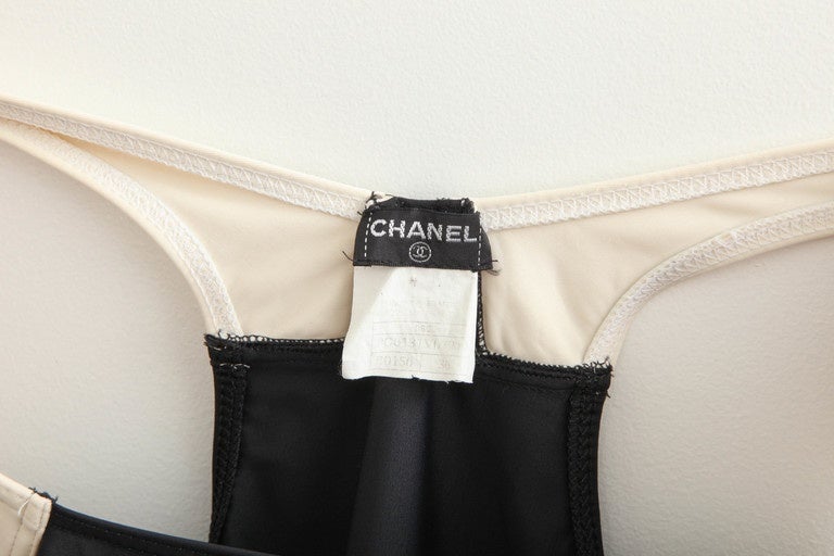 Chanel Black/White Dress with CC Logos 3