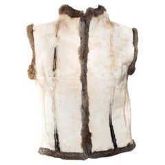 Vintage F/W 1999 Gucci by Tom Ford Calf Hair Reversible Rabbit Fur Vest 