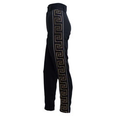 F/W 1992 Gianni Versace 'Miss A&M' Greek Key Studded High-Waisted Pants (Pantalon à taille haute clouté)