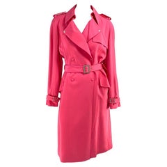 F/W 2001 Thierry Mugler Couture Final Runway Hot Pink Trench Coat Dress