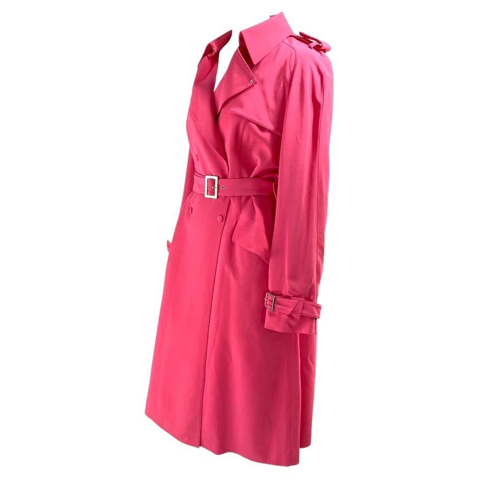 F/W 2001 Thierry Mugler Couture Final Runway Hot Pink Trenchcoat Kleid im Zustand „Gut“ im Angebot in West Hollywood, CA