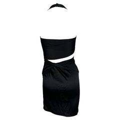 S/S 2005 Gucci Stretch Silk Satin Cut Out Halter Neck Dress